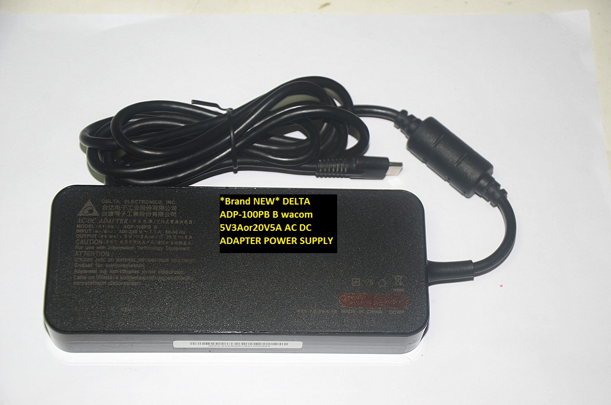 *Brand NEW* wacom 5V3Aor20V5A DELTA ADP-100PB B AC DC ADAPTER POWER SUPPLY - Click Image to Close